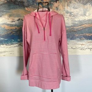 Pink & white stripe sweatshirt
